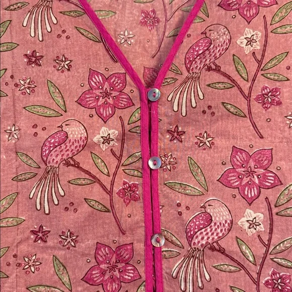 Sleeveless Pink Floral V-Neck Maxi Dress - Picture 4 of 6